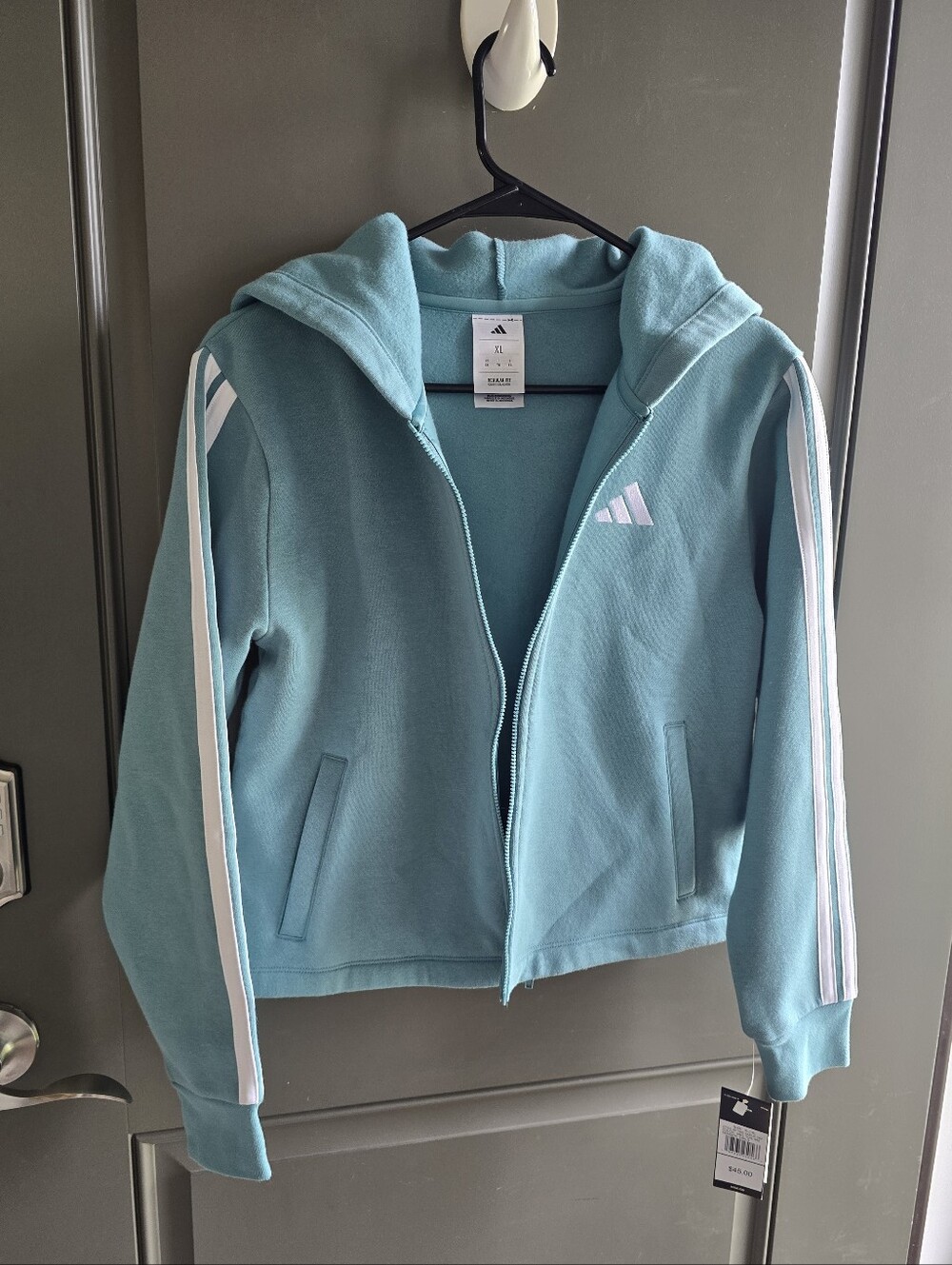 Adidas Teal/Seafoam Zip Hoodie